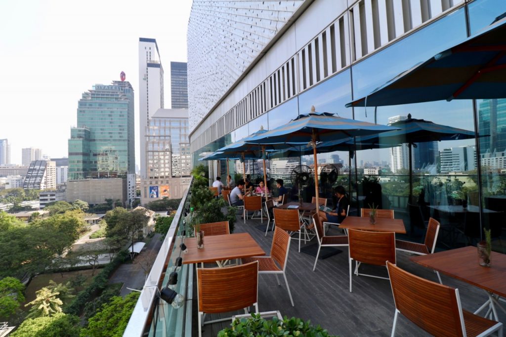 Outside terrace with a great cityscape